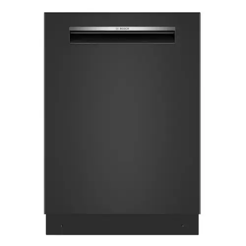 Front. Bosch - 300 Series 24" Top Control Smart Built-In Tub Dishwasher with 3rd Rack and Zone Wash, 46 dBA - Black.