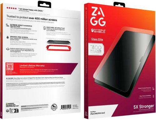 ZAGG Glass Elite Apple iPad 11 (A16), iPad 10.9 (Gen 10) - Clear BUY IN AUSTRALIA