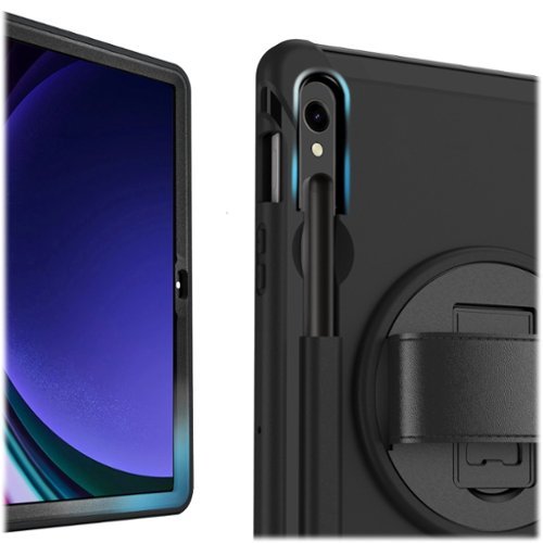 SaharaCase Protection Hand Strap Series Case for Samsung Galaxy Tab S10+, Tab S9+, Tab S9 FE+, and Tab S8+ - Black BUY IN MIDDLE EAST