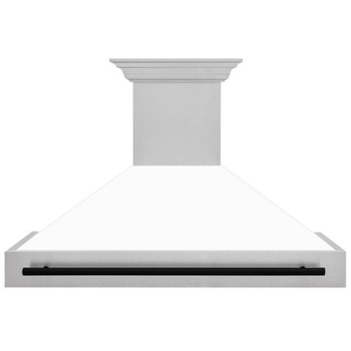 ZLINE Autograph Edition - 48 inches - Externally Vented - Wall Range Hood - Satin Stainless Steel with White Matte Shell