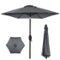 Best Choice Products - 7.5ft Heavy-Duty Outdoor Market Patio Umbrella w/ Push Button Tilt, Easy Crank - Slate-Front_Standard