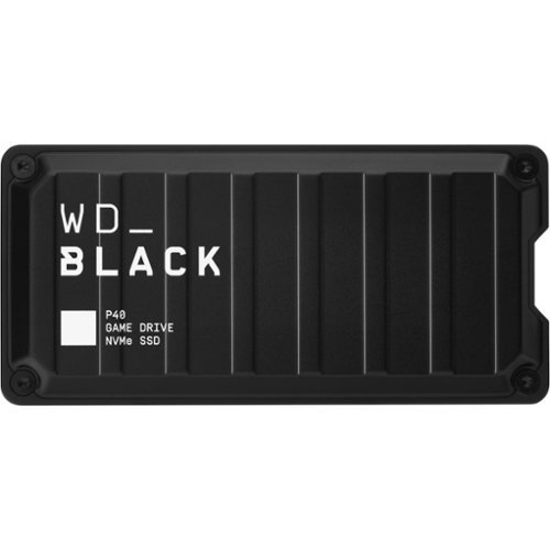 WD - P40 Game Drive for PS4, PS5 and Xbox 500GB External USB 3.2 Gen 2x2 Portable SSD - Black-Front_Standard 