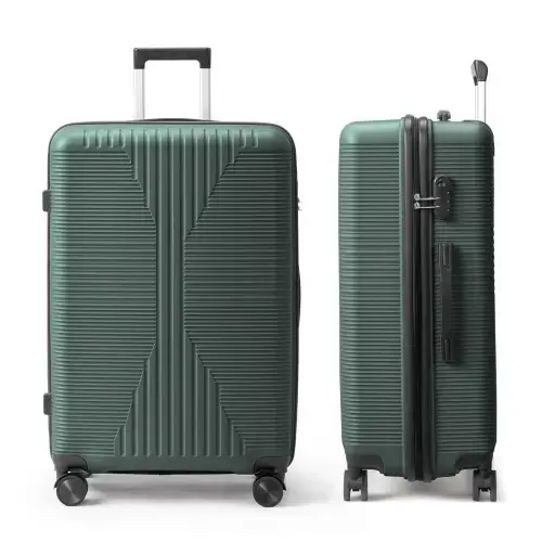 Front. Winado - 28" Hardshell Carry On Luggage with Spinner Wheels Lightweight PP Hardside Small Suitcase with Built-in Lock - Green.