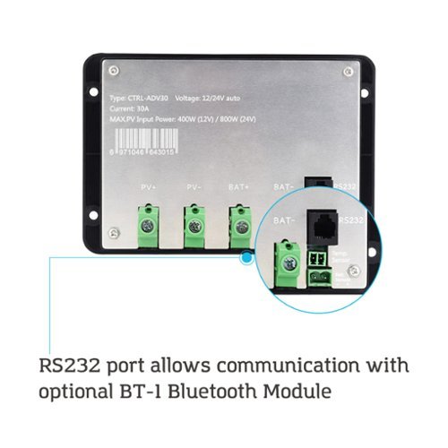 Renogy 30A PWM Controller - Black GLOBAL SHIPPING