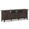 Simpli Home - Redmond SOLID WOOD 72 inch TV Media Stand For TVs up to 80 inches - Brunette Brown-Front_Standard