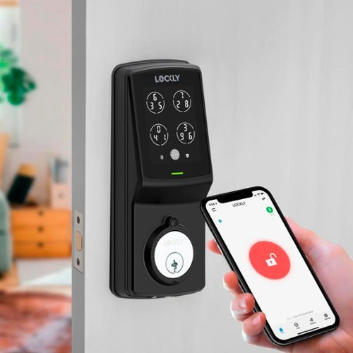 Lockly Model 7S Deadbolt Smart Lock with Touchscreen/Key Access/Auto Lock/Bluetooth App Control - Matte Black BUY IN AUSTRALIA