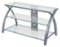 Calico Designs - Futura 3-Tier Glass TV Stand for Most Flat-Panel TVs Up to 46" - Silver-Front_Standard 