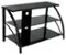 Calico Designs - Stiletto 3-Tier Glass TV Stand for Most Flat-Panel TVs Up to 40" - Black-Front_Standard 