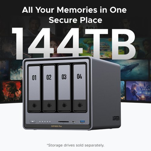UGREEN NASync DXP4800 Plus, 144TB 4 Bay NAS with AI Photo Album