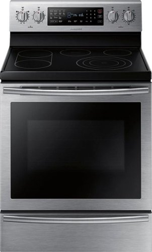  Samsung - 5.9 Cu. Ft. Self-Cleaning Freestanding Electric Convection Range - Stainless steel