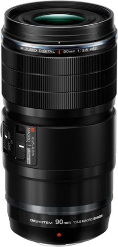 OM Digital Solutions OM System M.Zuiko Digital ED 90mm F3.5 Macro is PRO for Micro Four Thirds System Camera - Black-Front_Standard 