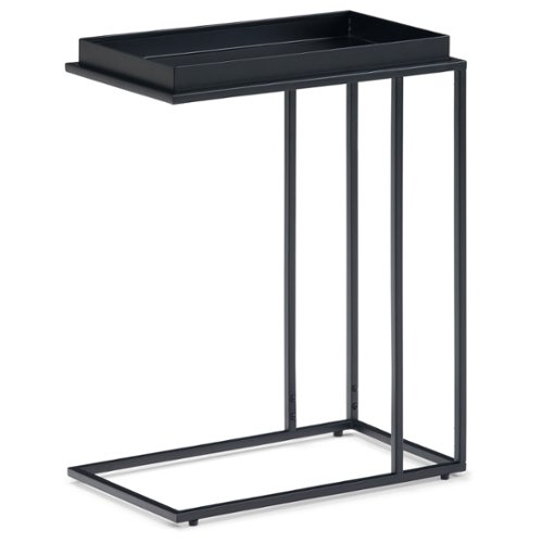 Simpli Home - Garner Tray Top C Side Table - Black-Front_Standard 