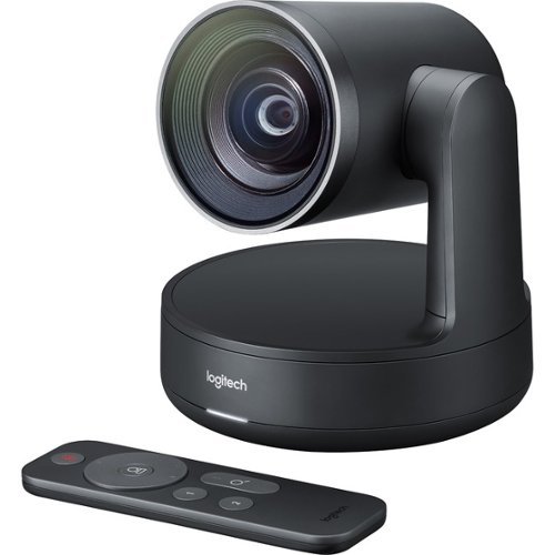 Logitech - Rally Ultra HD PTZ Camera for Meeting Rooms - 3840 x 2160 Video - Auto-focus - Graphite-Front_Standard 