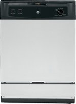 GE - SpaceMaker 24" Built-In Dishwasher - Stainless steel - Front_Standard