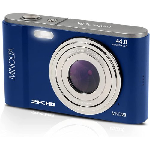 Minolta - MND20 44 MP 2.7K Ultra HD Digital Camera MND20-BL - Blue-Front_Standard 
