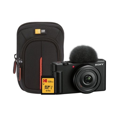 Sony - ZV-1F Black Vlog Camera for Content Creators and Vloggers Bundle-Front_Standard 