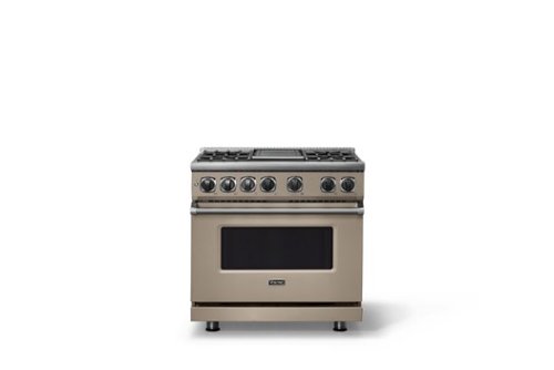 Viking - 36 in. Wide 4 Burner Dual Fuel Sealed Burner Range with Griddle - Nantucket-Front_Standard 