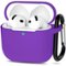 Entronix - AirPods 4th Generation Case - Soft-Touch Liquid Silicone Protection - Purple-Front_Standard