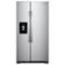 Whirlpool - 33 in. Wide 21 cu. ft. Side-by-Side Refrigerator with LED Interior Lighting - Stainless Steel-Front_Standard