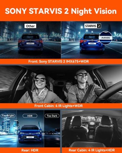 Vantrue N5 4-Channel Dash Cam w/ 128GB Micro SD Card, All-Around Coverage, Parking Mode, Night Vision, 5GHz Wi-Fi & GPS - Black WORLDWIDE DELIVERY