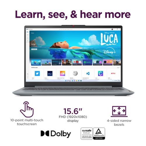 Lenovo IdeaPad Slim 3 15.6 Full HD Touchscreen Laptop - AMD Ryzen 7 5825U - 16GB Memory - 512GB SSD - Arctic Grey GLOBAL SHIPPING
