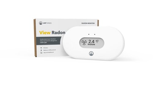 Airthings View Radon Battery Wi-Fi Smart Radon/Humidity/Temperature Sensor - Matte White BUY IN EUROPE