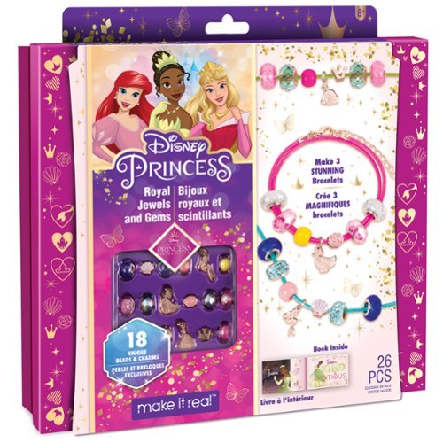 Make It Real - Disney Princess: Royal Jewels & Gems - Create 3 Stunning Princess Bracelets