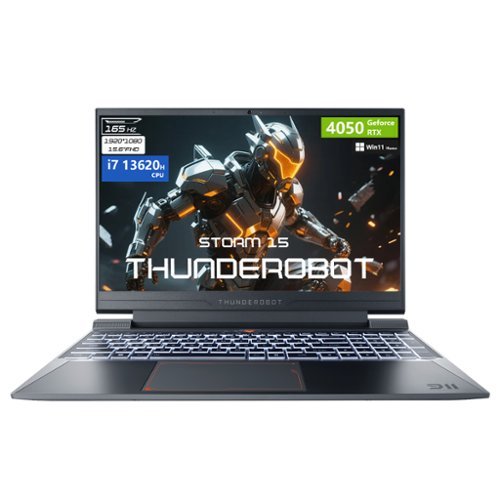 Thunderobot - STORM 15 15.6" FHD Gaming Laptop - Intel Core i7-13620H with 16GB RAM - NVIDIA GeForce RTX 4050 - 1TB SSD - Black-Front_Standard 