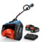 SENIX - 2X2 40V Max* 13" Cordless Snow Shovel, Brushless (Batteries & Charger Included) - Blue-Front_Standard