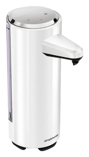 simplehuman - 8-Fl.-Oz. Rechargeable Sensor Soap Pump Dispenser - White-Angle_Standard 