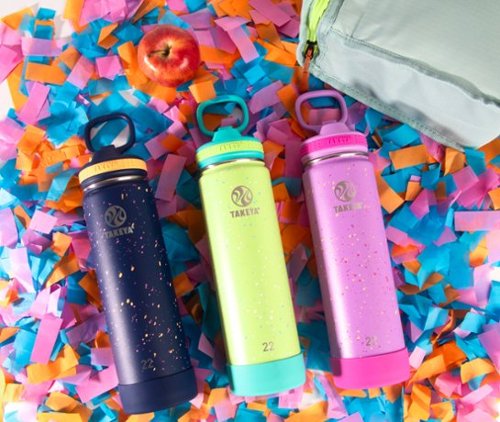Takeya Actives Confetti 22-oz. Water Bottle with Straw Lid - Purple Love WHERE TO BUY
