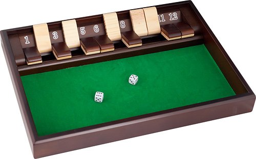 Trademark Games - SHUT THE BOX Game - 12 Numbers - Includes Dice
