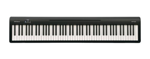 Roland - 88-Key Digital Piano with Authentic PHA-4 Touch, SuperNATURAL Piano Tones, Onboard Speakers, Headphone Play, & Bluetooth - Black-Front_Standard 