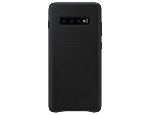 Refurbished Excellent - Electronics Samsung Galaxy S10+ Leather Case | Color: - Black-Front_Standard 