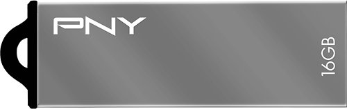  PNY - Metal Attaché 16GB USB 2.0 Flash Drive - Gray