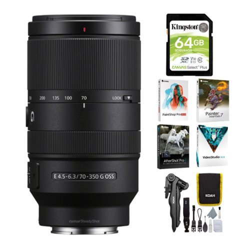Sony E 70 350mm F4.5 6.3 G OSS Lens with Software Suite and