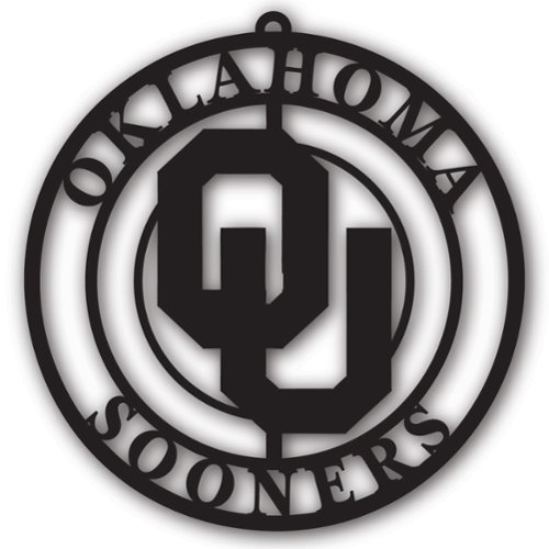 Fan Creations - Oklahoma Sooners 16'' Team Logo Cutout - Black-Front_Standard 