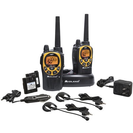Midland - GXT1030VP4 Radios – Long Range, 50 Channels, 142 Codes – Built for Adventure (2-Pack) - Black-Front_Standard 