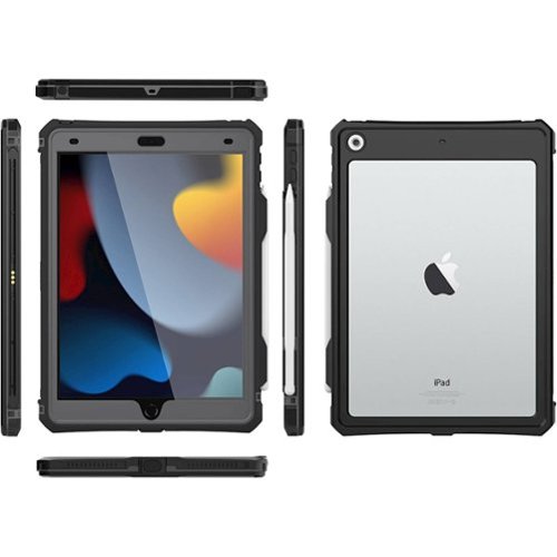 SaharaCase Water-Resistant Case for Apple iPad 10.2 (8th Generation 2020 and 9th Generation 2021) - Black GLOBAL SHIPPING