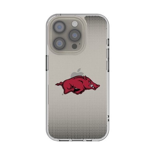 Keyscaper - NCAA - Arkansas Razorbacks Linen Logo iPhone Clear Case - 16e - Multicolor-Front_Standard 