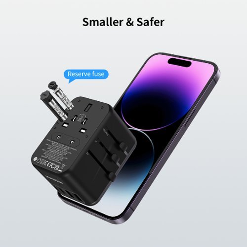 Momax 1-World Universal 5-Port Travel GaN Charger 70W - Black WHERE TO BUY