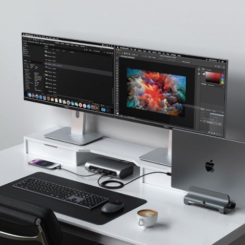 Satechi Thunderbolt 4 Multimedia Pro Dock-2 DisplayPort, 2 HDMI, USB C, 5 USB A Port, Micro/SD, Audio, Ethernet Docking Station - Space Gray BUY ONLINE