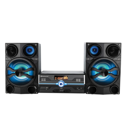 iQ Sound - HiFi Multimedia Audio System with Bluetooth and AUX, USB & Mic Inputs - Black-Front_Standard 