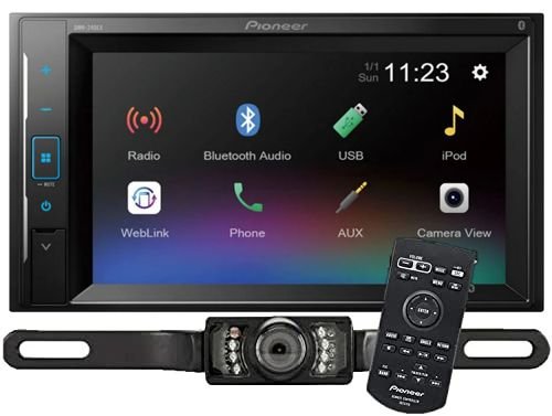 Pioneer - DMH-240EX 6.2" Digital Media Receiver with License Plate Style Backup Camera and Remote - Black-Front_Standard 