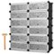 Costway - 12 Cubic Portable Shoe Rack Shelf Cabinet Storage Closet Organizer Home Furni - Silver+Black-Front_Standard