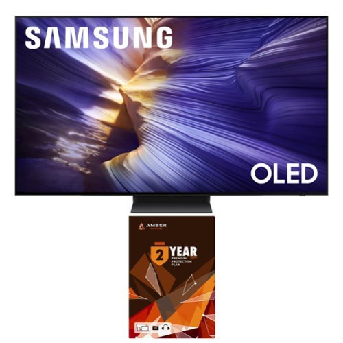 Samsung - QN65S90FAFXZA 65 Inch 4K OLED Smart TV with Dolby Atmos and 2 Year Amber Protection Plan (2025)-Front_Standard 