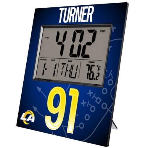 Keyscaper - Kobie Turner Los Angeles Rams Digital Desk & Wall Clock - Multicolor-Front_Standard 