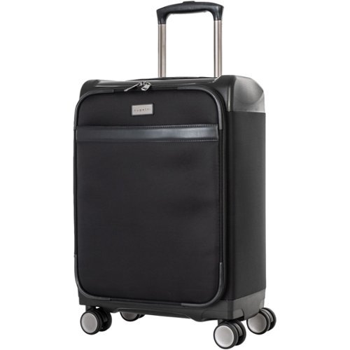 Bugatti - Washington Softside 20" Carry-On Spinner Suitcase - Black-Front_Standard 