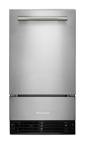 KitchenAid - 18 inch 35-Lb. Ice Maker - PrintShield Stainless Finish-Front_Standard 