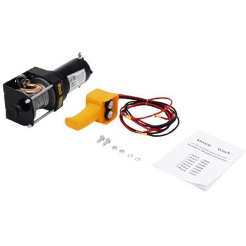Home Collection - 12V 3000LBS Electric Winch – Portable Trailer Winch with Remote for Boat or Truck-Front_Standard 